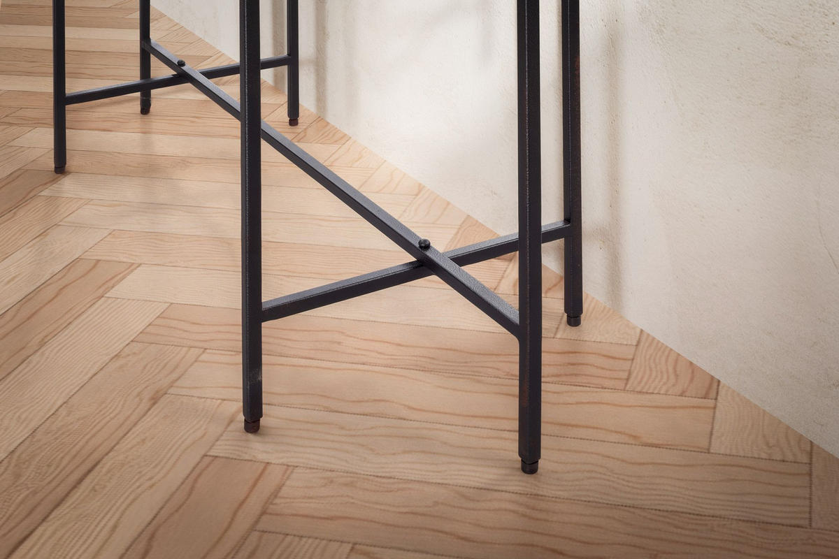 KONSOLENTISCH – Schwarz/Glas, 90x29x85 cm, Metallgestell, mit abnehmbaren Tischplatten - Schwarz, Glas/Metall (29/90/85cm) - KADIMA DESIGN