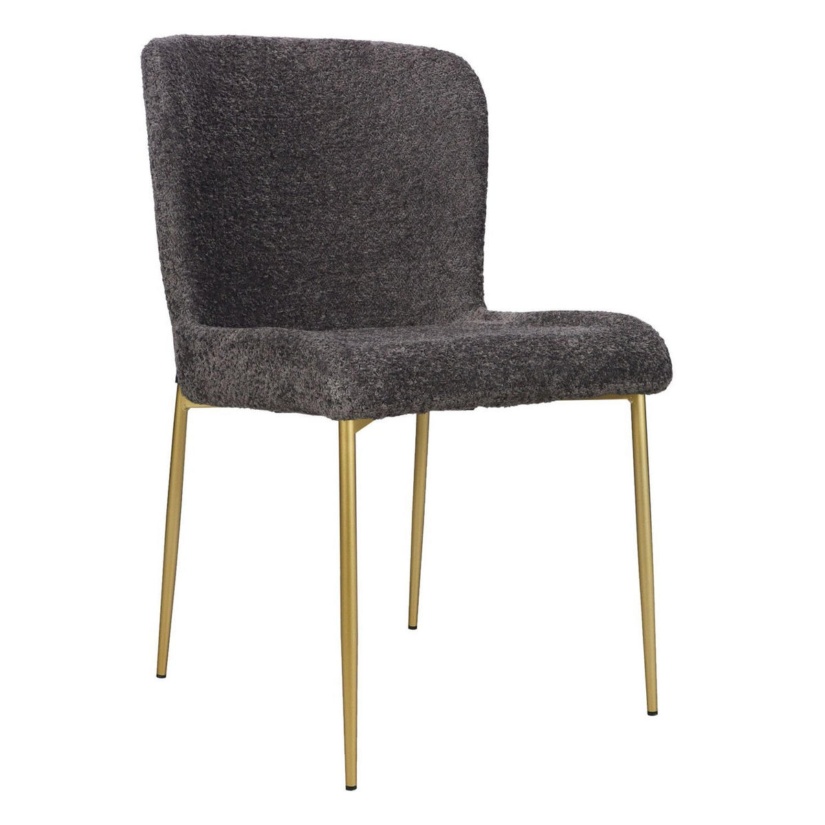 POLSTERSTUHL Neul Grau / Gold mit Bouclé-Bezug - Goldfarben/Grau, Textil/Metall (50/81/54.5cm) - Selsey