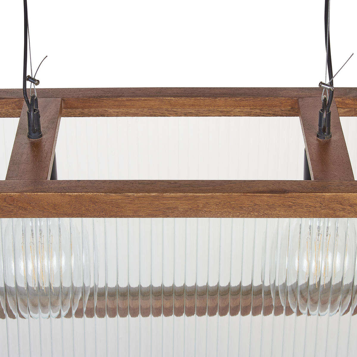 HÄNGELEUCHTE Penna 25/65/151 cm - Hellbraun, Holz (25/65/151cm) - Beliani