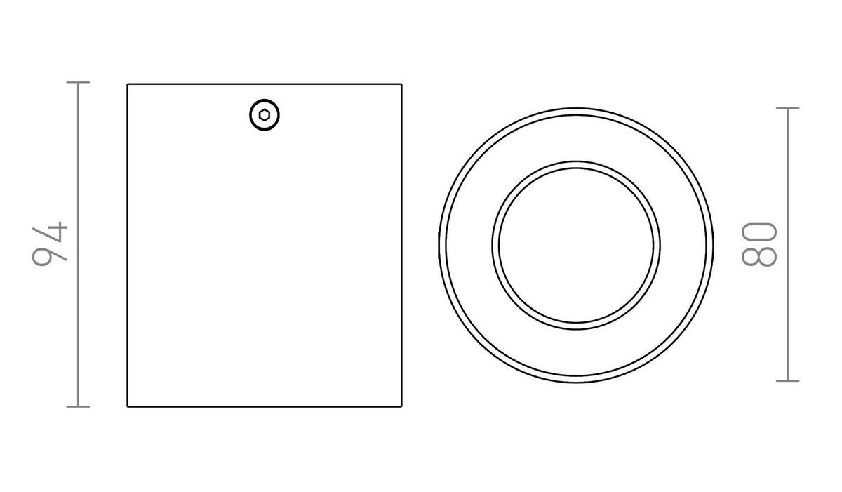 DECKENLEUCHTE MANTOVA I schwarz/perlgold 7 W - Schwarz, Metall (8/8/9.5cm)