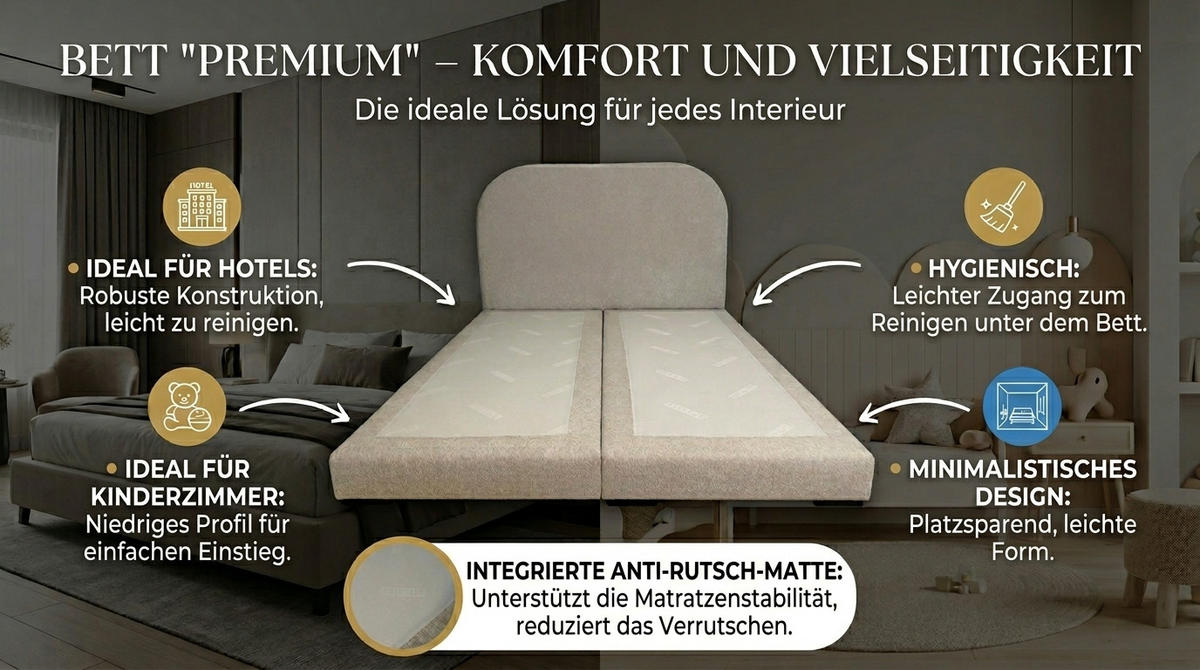 POLSTERBETT LEON2 120x 200 cm Farbe: Grün - Grün, Textil (120/200cm) - A&J MöbelLand