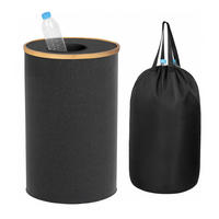 PFANDFLASCHEN-SAMMELBEHÄLTER - Schwarz, Holz/Kunststoff (40/75/40cm) - Relaxdays