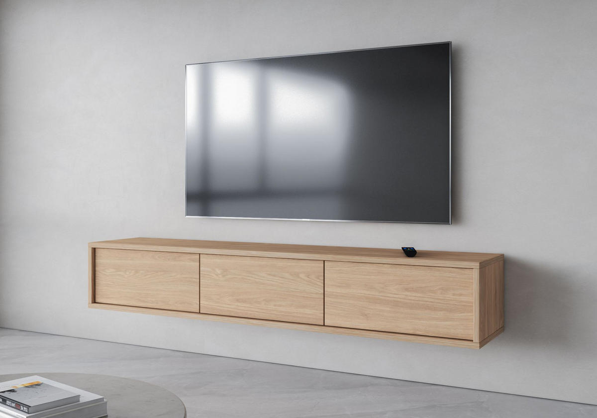 TV-LOWBOARD Moddern Eiche 180 cm - Beige, Holzwerkstoff (180/32/36cm) - Selsey