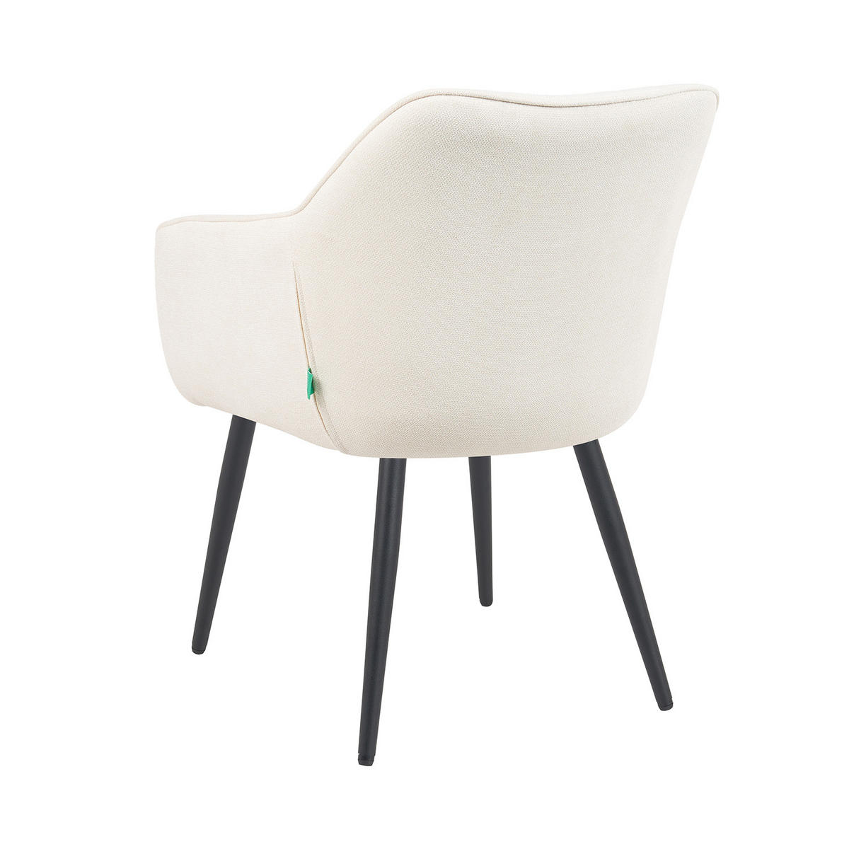 ESSZIMMERSTUHL Mika-Bela - Creme/Schwarz, Textil/Metall (60/82/61cm) - DUBI Möbel