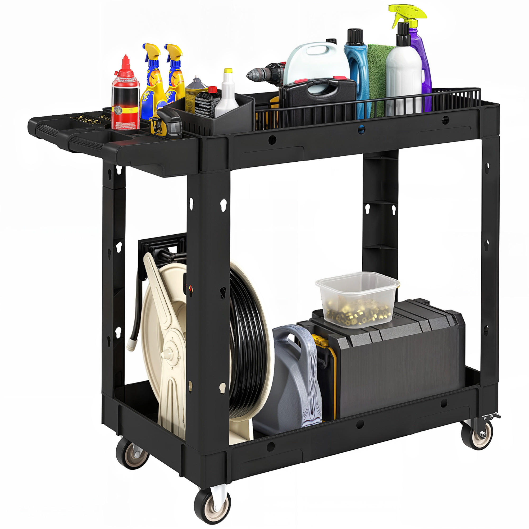 WERKZEUGWAGEN DE-09500 Schwarz - Schwarz, Kunststoff (43.5/84.5/102.6cm) - ComfortXL