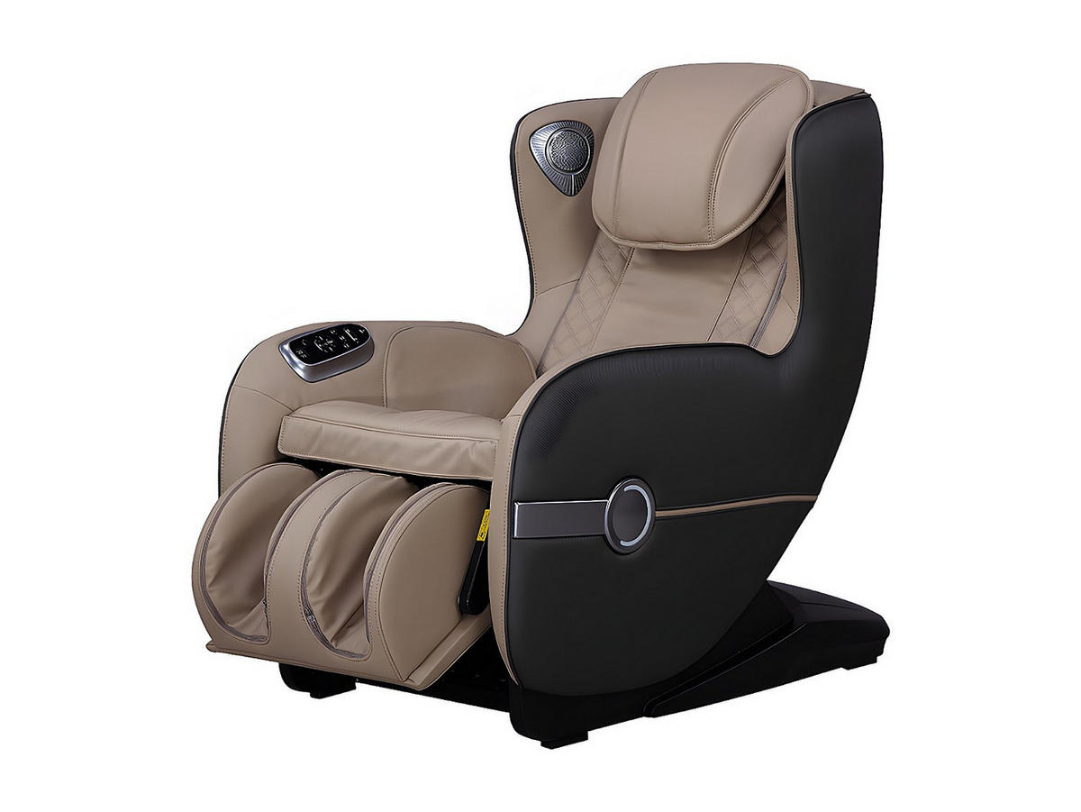 MASSAGESESSEL mit LEDs & Bluetooth - Kunstleder - Beige - KASOU - Braun, Leder (104/99/68cm) - Vente-Unique