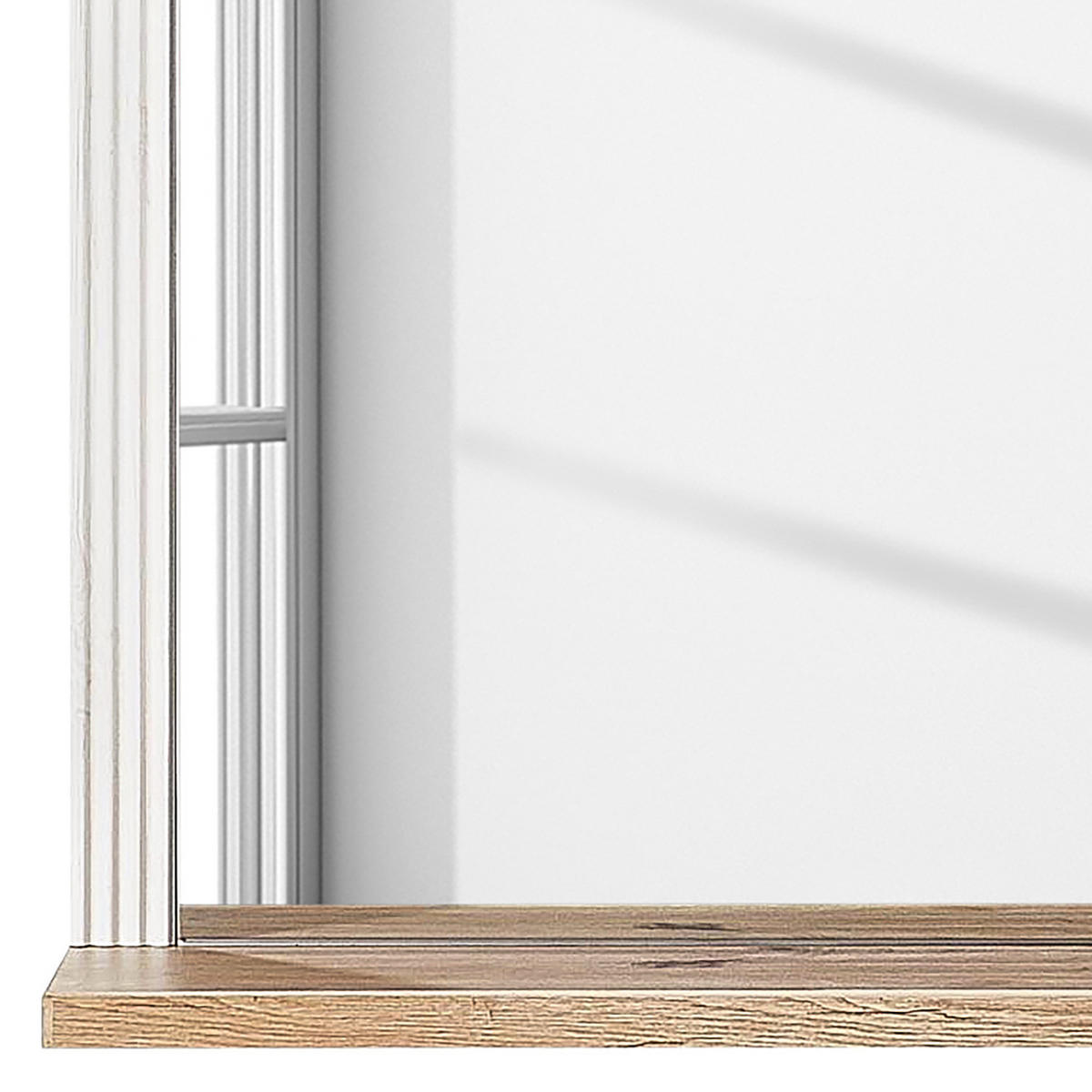 SPIEGEL - Weiß/Pinienfarben, Holzwerkstoff (65/83/15cm) - home24