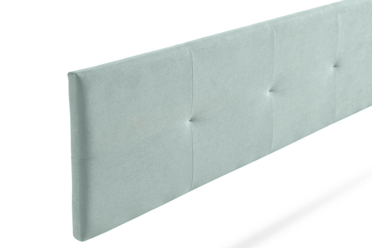 KOPFTEIL gepolstert ALTEA Aqualine 100x50x5 cm - Wassergrün - Moonia - Pastellgrün, Holz (100/5/50cm)