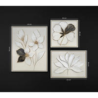 GEMÄLDE Zarte Kontraste Schattenfugenrahmen Beige 3-teilig - Beige, Holz (80/60cm) - YS-art gallery