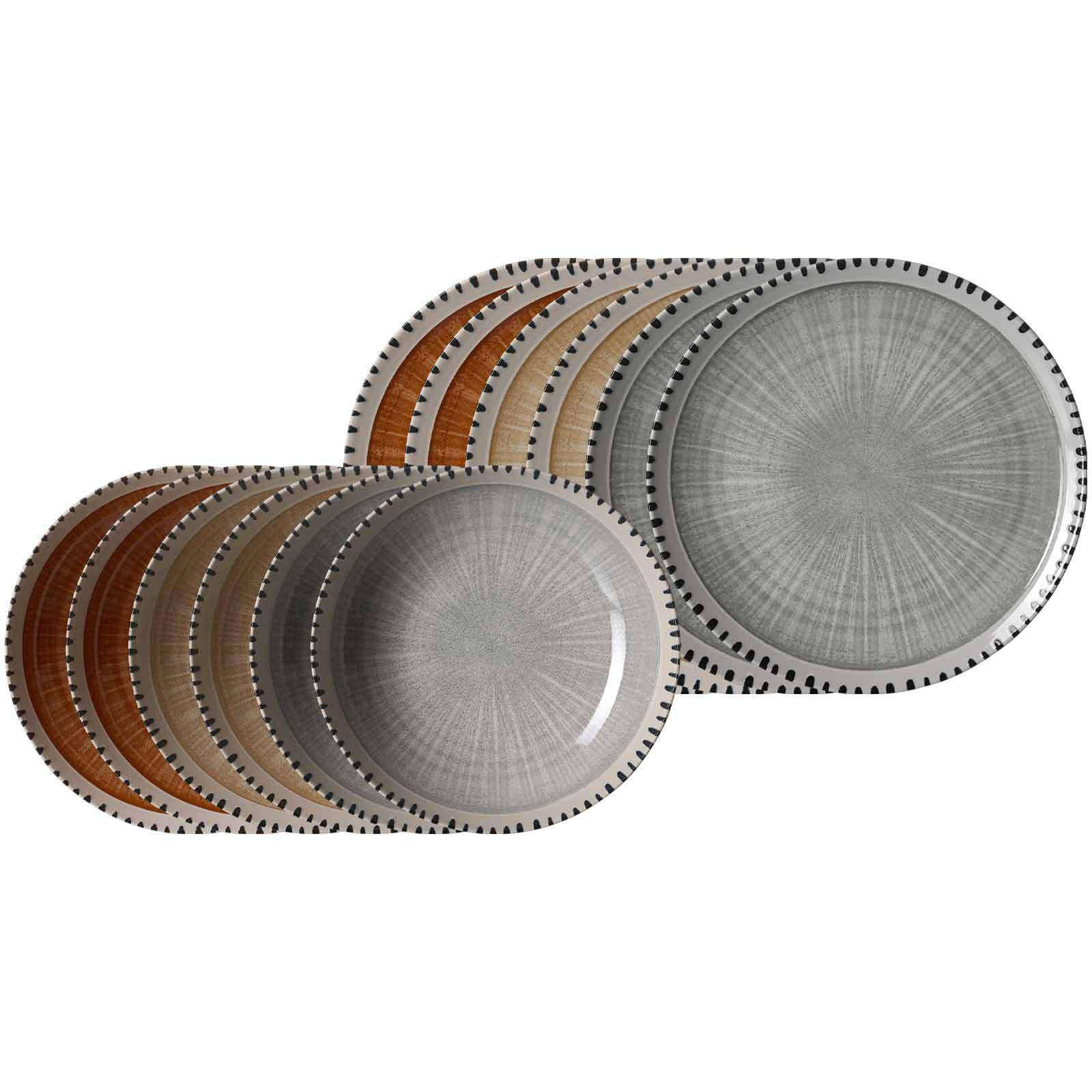 TAFELSERVICE Natura Mix 12er Set - Multicolor, Keramik (2/2/2cm) - Ritzenhoff Breker