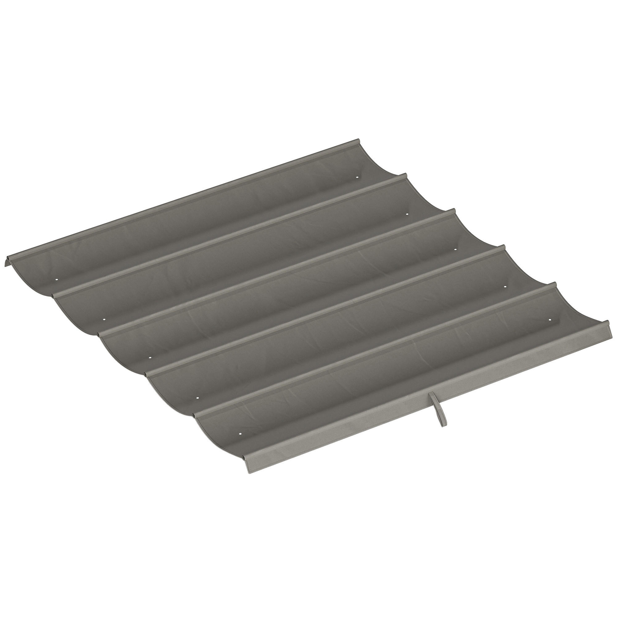 ERSATZDACH DE-12690 250/255 cm für 3x3 m Pergola mit 10 Ösen Hellgrau - Hellgrau, Textil (250/6/255cm) - ComfortXL