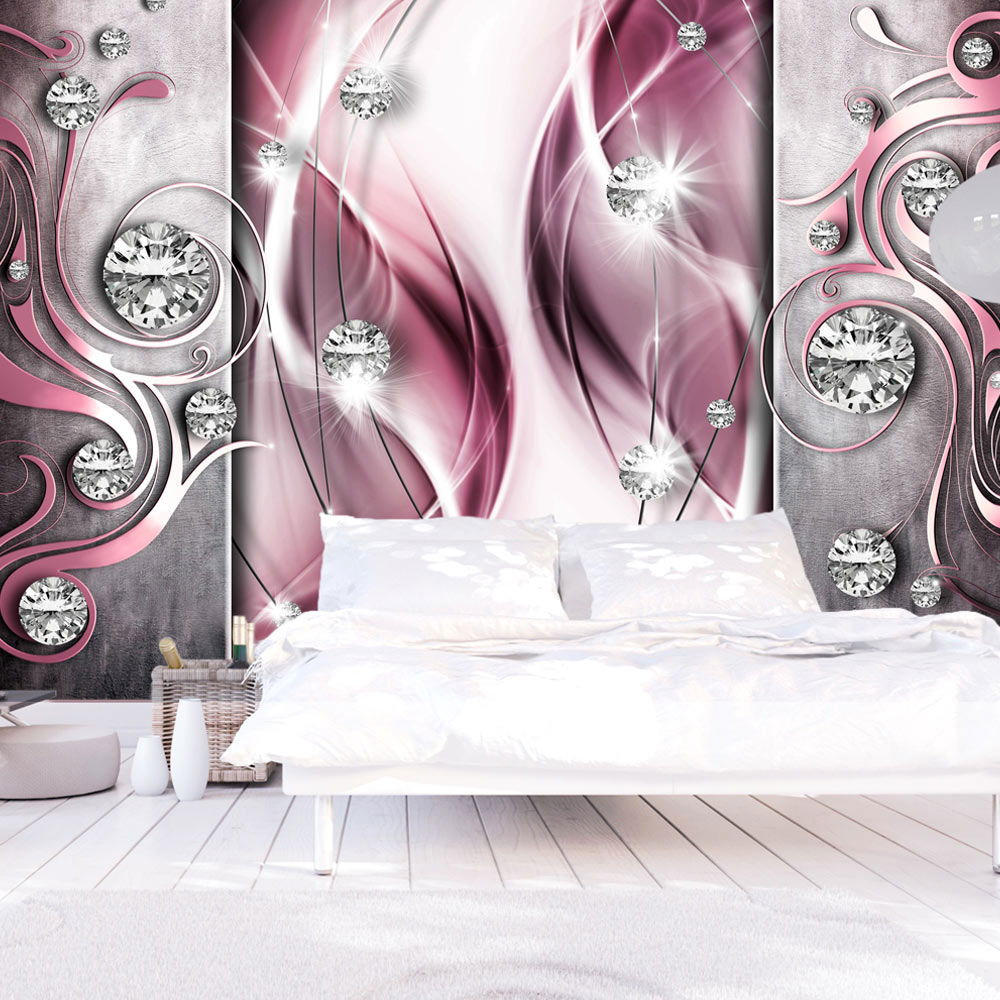 VLIESTAPETE Rosa 400/280 cm - Pink/Silberfarben, Textil (400/1cm) - KUNSTLOFT