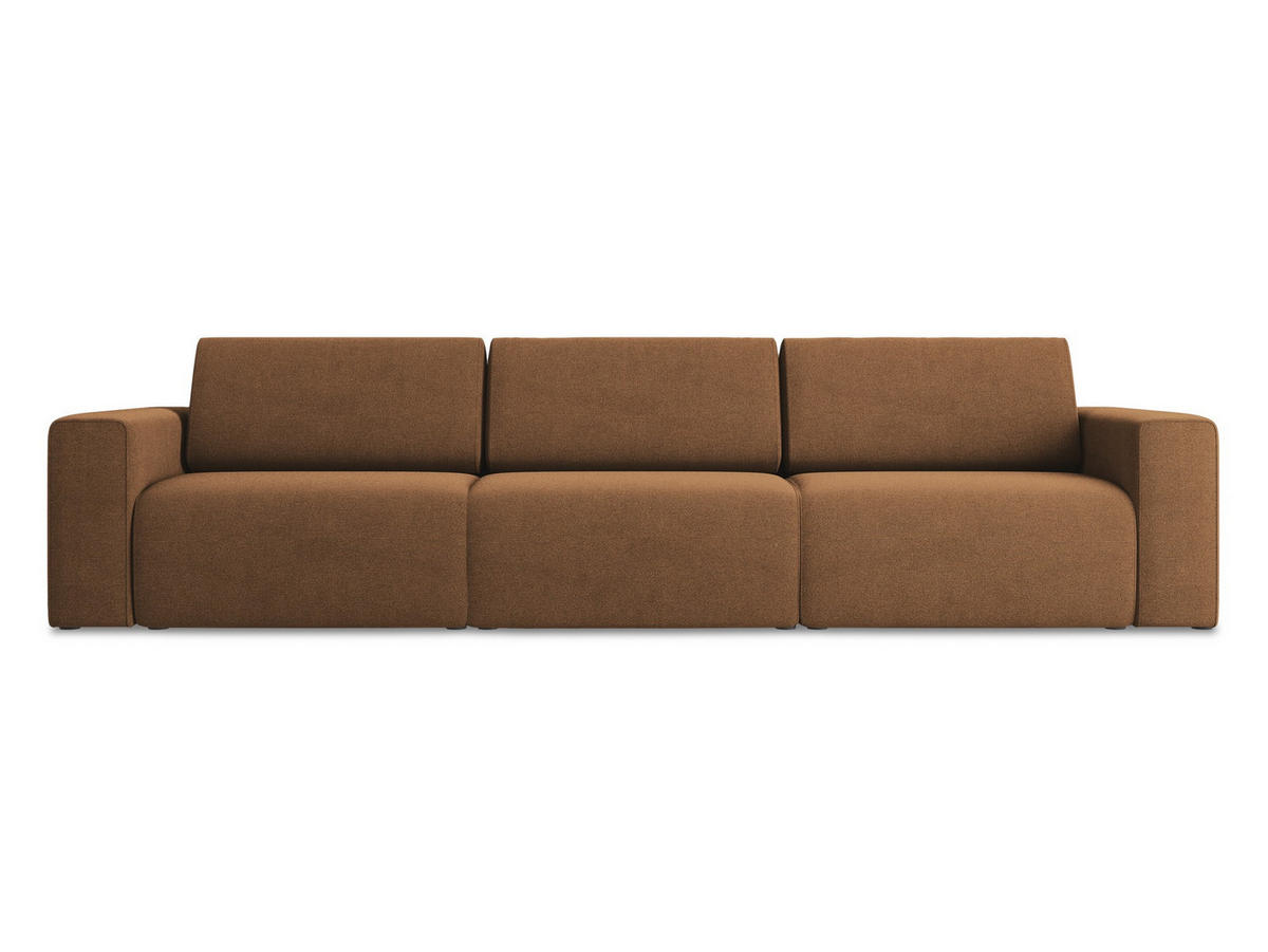 4-SITZER-SOFA Strukturstoff Stoff Orange - Beige/Terra cotta, Kunststoff/Textil (314/80/103cm) - Makamii
