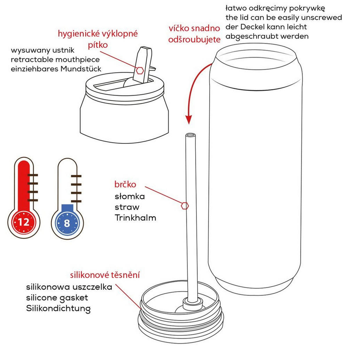 THERMOBECHER Dose Dinosaurier 500 ml Grün - Grün, Metall (0.5L) - Orion 