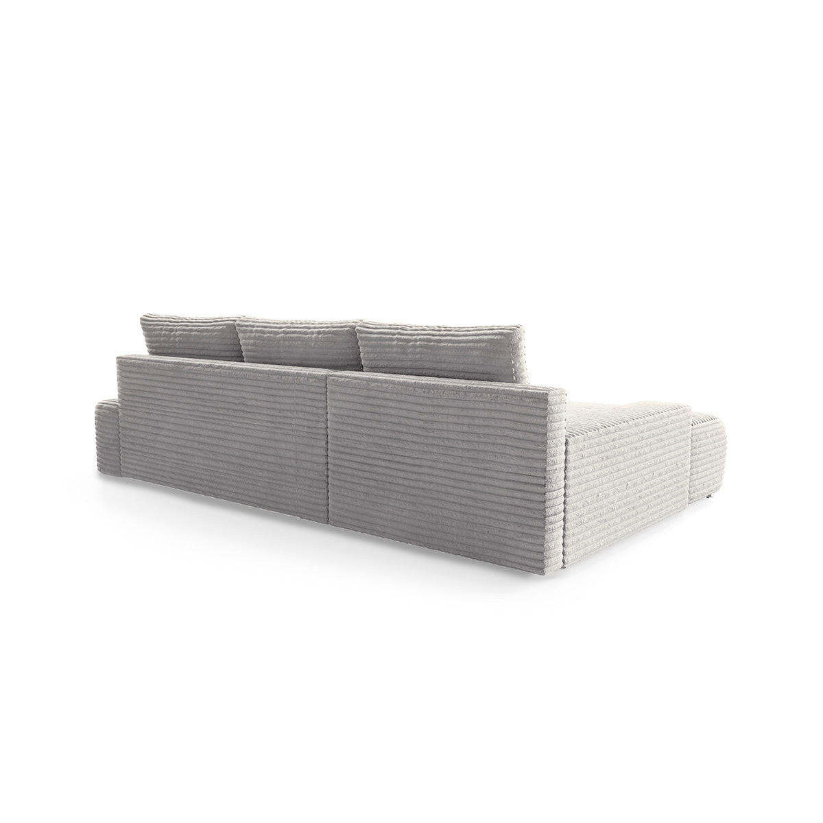 ECKSOFA Ivana 3 Sitzplätze Hellgrau - Hellgrau, Holz (265/172cm) - Petits-meubles