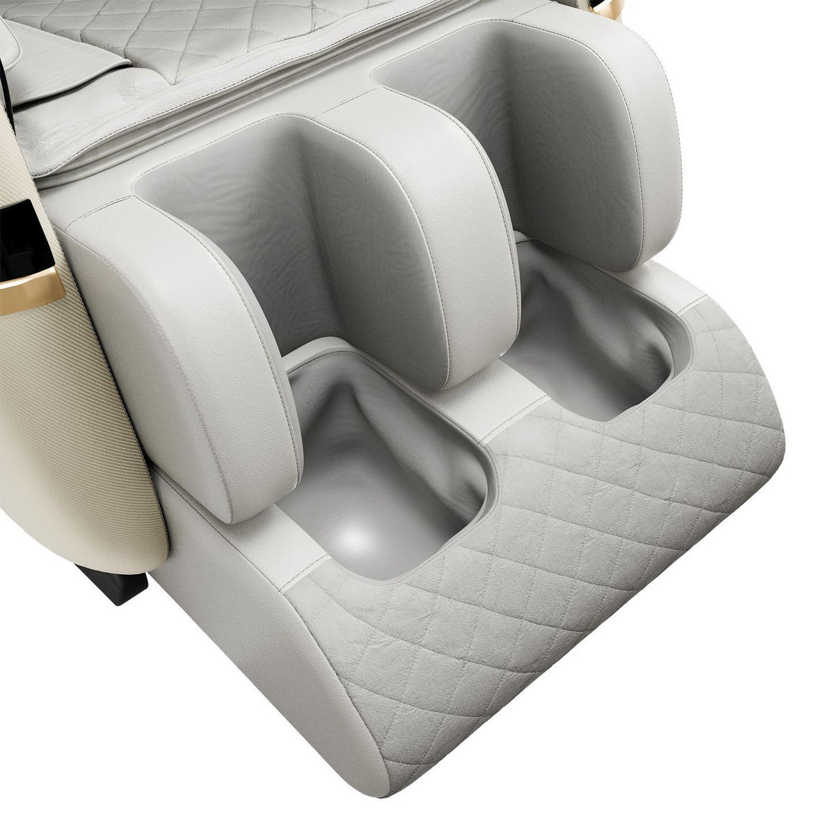 MASSAGESESSEL Naxos Weiß/Hellgrau - Hellgrau, Textil (75/105/142cm) - Juskys