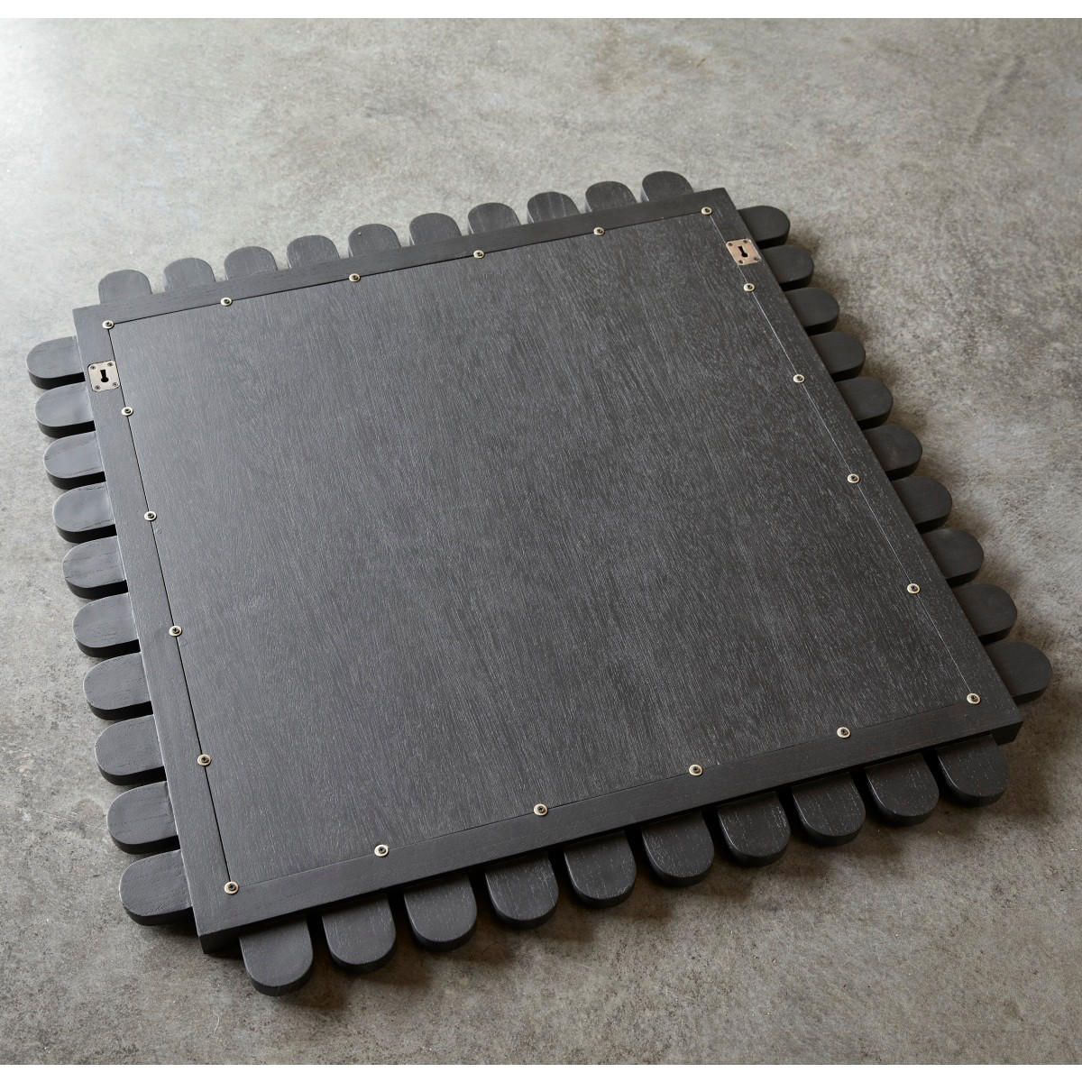 SPIEGEL Luca Schwarz aus Dunkles Mindiholz - Schwarz, Holz (92/92/4cm) - Tikamoon