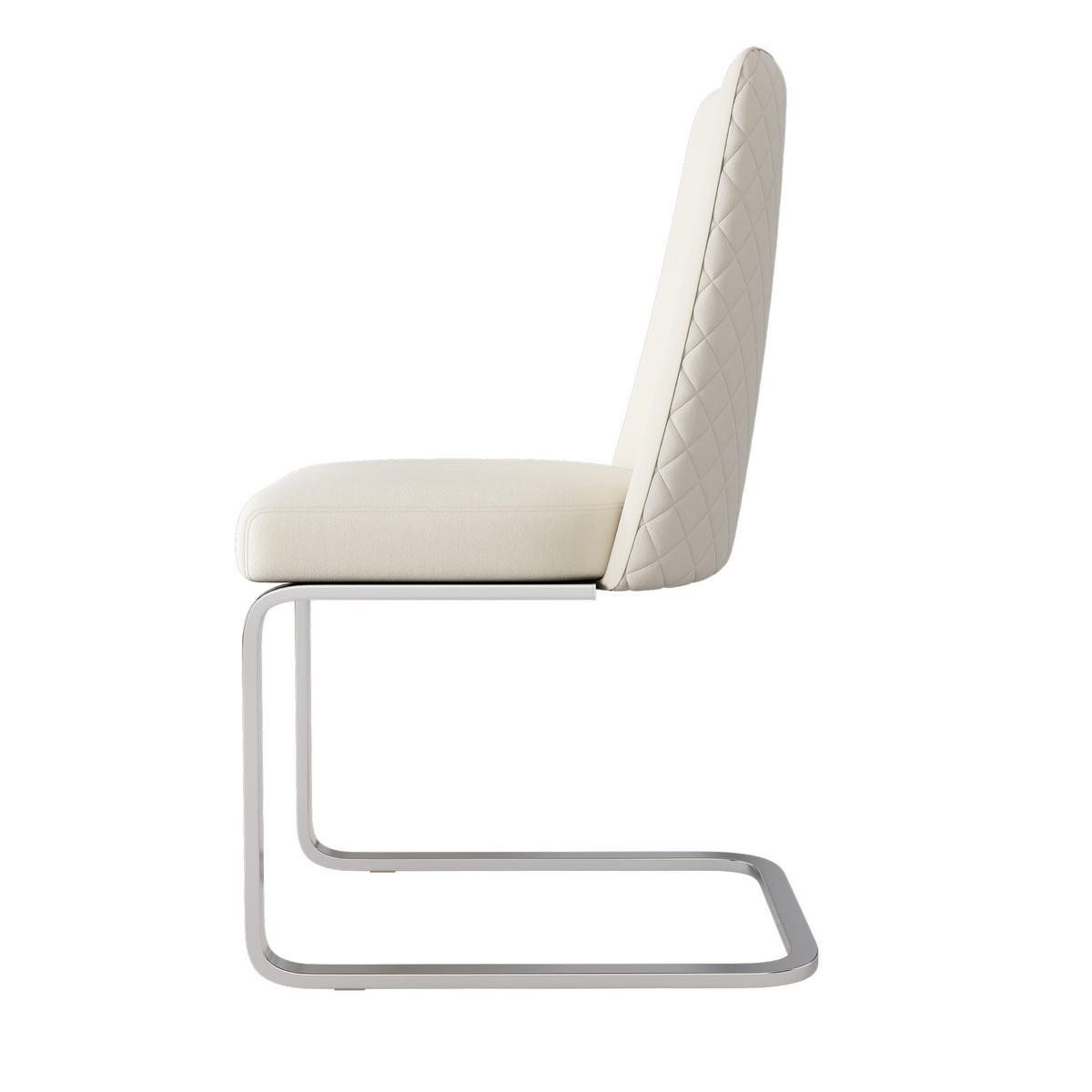 ESSZIMMERSTUHL 6er Set Samt Diamant Beige Silber Metallbeine - Multicolor, Textil (50.5/89/47cm) - FLIEKS