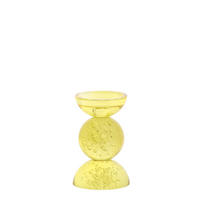 KERZENSTÄNDER Itinga - Gelb - 9.5/9.5/15.5 cm - Gelb, Glas (9.5/15.5/9.5cm) - Light & Living