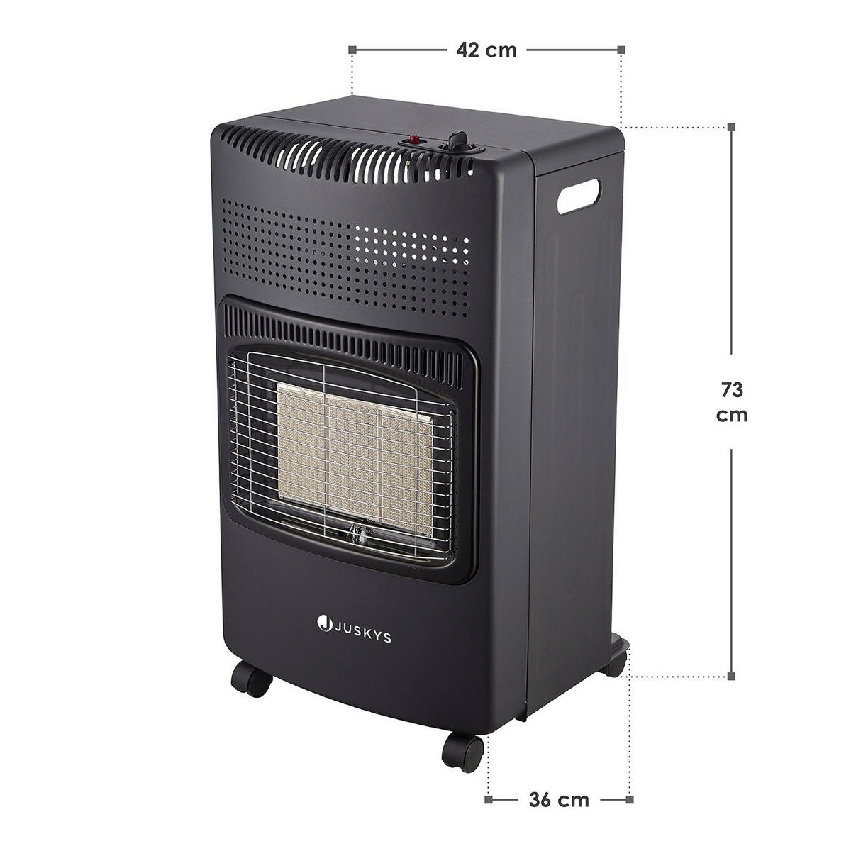 GASHEIZUNG GS42US schwarz - Schwarz, Metall (42/73/36cm) - Juskys