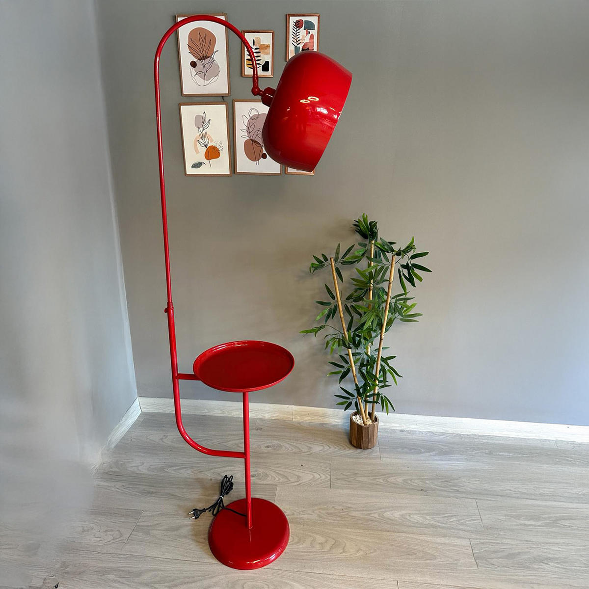 STEHLEUCHTE Cember 170 Cm - Rot, Metall (37/37/168cm) - Bamyum