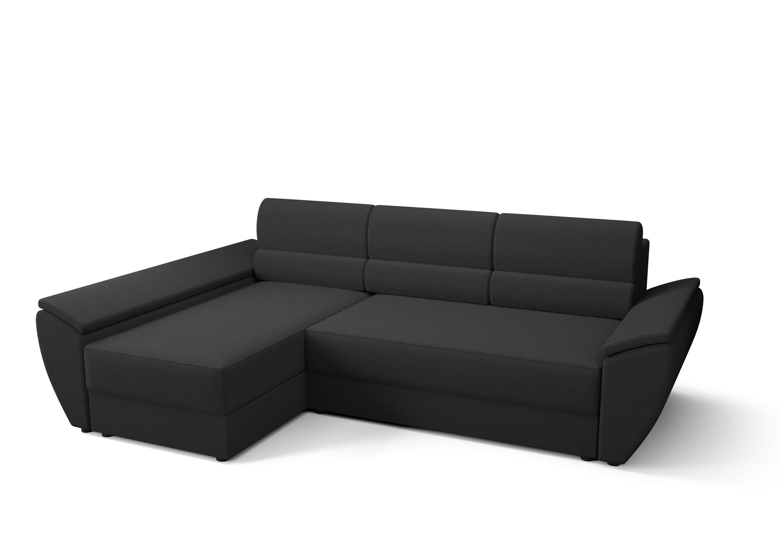 ECKSOFA L REBI L3 Rainbow 27 Links mit Schlaffunktion, Grau - Grau, Textil (251/140cm)