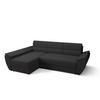ECKSOFA L REBI L3 Rainbow 27 Links mit Schlaffunktion, Grau - Grau, Textil (251/140cm)