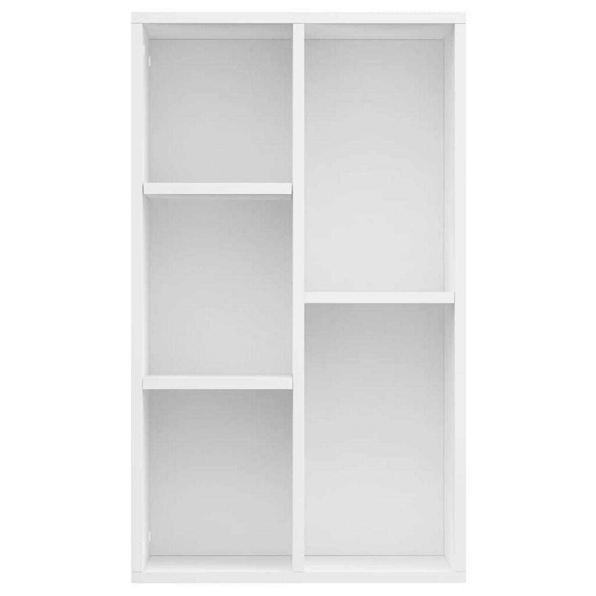BÜCHERREGAL/SIDEBOARD WEISS 50X25X80 CM HOLZWERKSTOFF - Weiß, Holz (50/80/25cm) - vidaXL