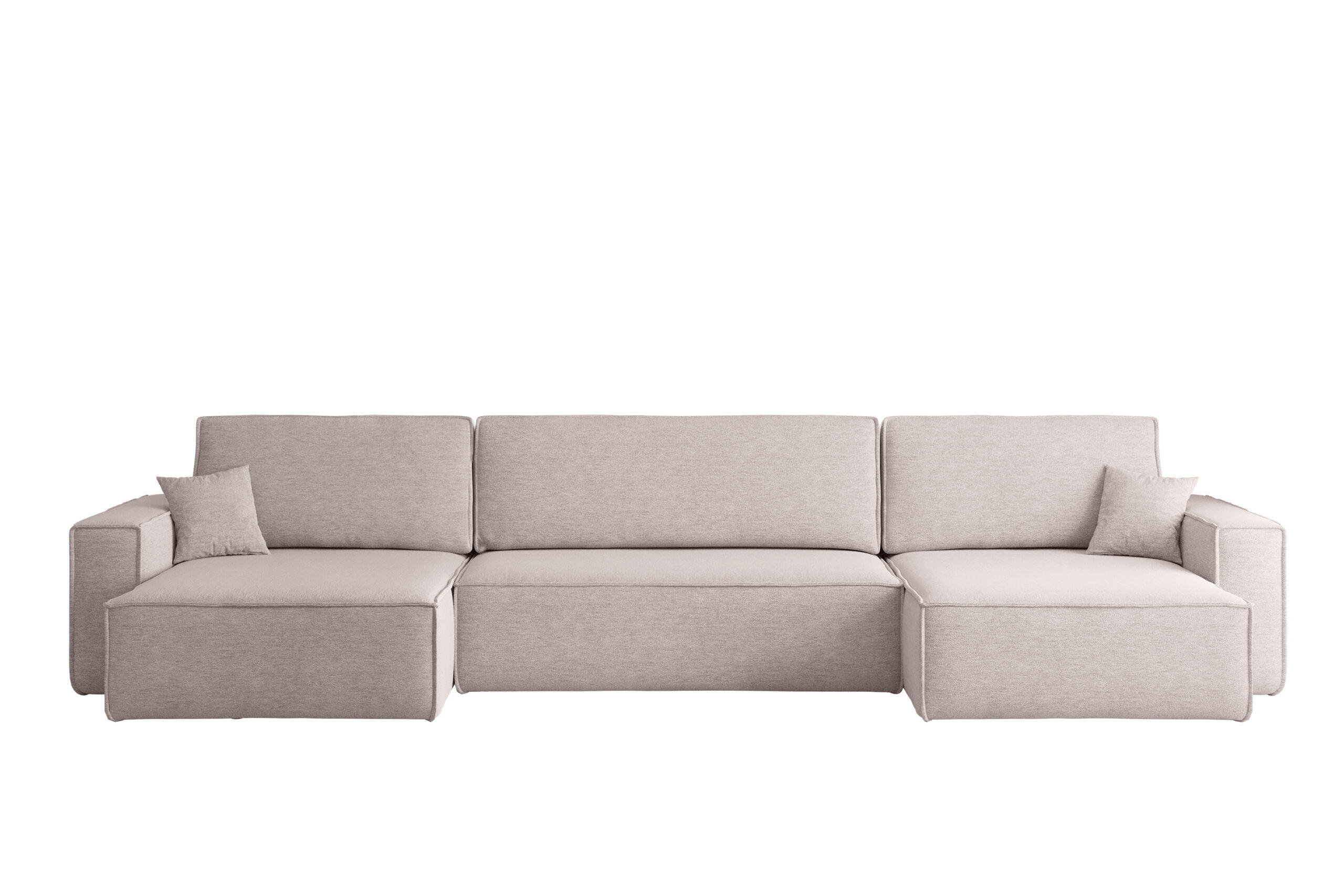 ECKSOFA Mit Schlaffunktion Und Bettkasten, Eckcouch BEST U XL Stoff Verita Beige - Beige, Holz (142/372cm) - Kaiser Möbel