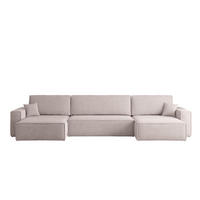 ECKSOFA Mit Schlaffunktion Und Bettkasten, Eckcouch BEST U XL Stoff Verita Beige - Beige, Holz (142/372cm) - Kaiser Möbel