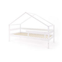 HAUSBETT HYTTE Weiß 97x211x134 cm - Weiß, Holz - FURNLUX
