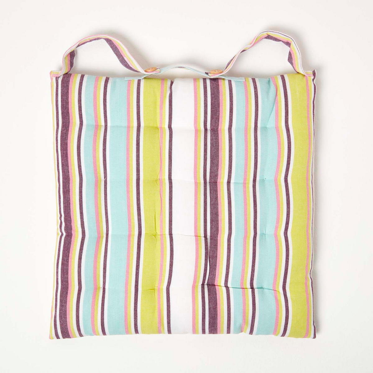 STUHLKISSEN 4er-Set, Osaka bunt gestreift 40/40/5 cm - Multicolor, Textil (40/40/5cm) - Homescapes