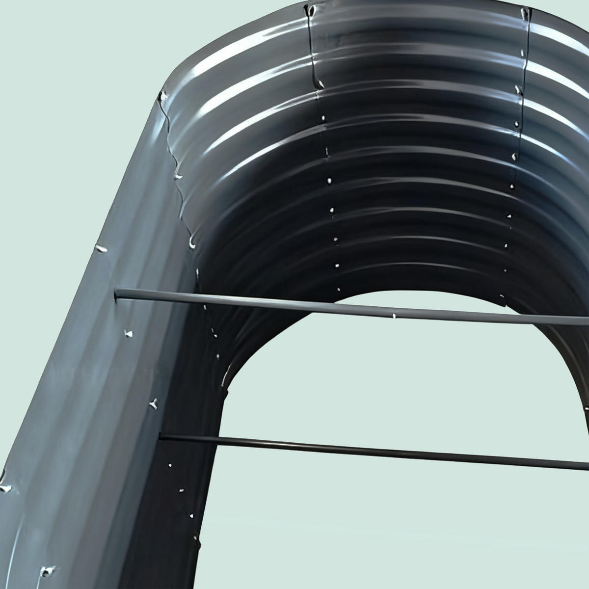 HOCHBEET - Anthrazit, Metall (80/160/80cm) - Relaxdays