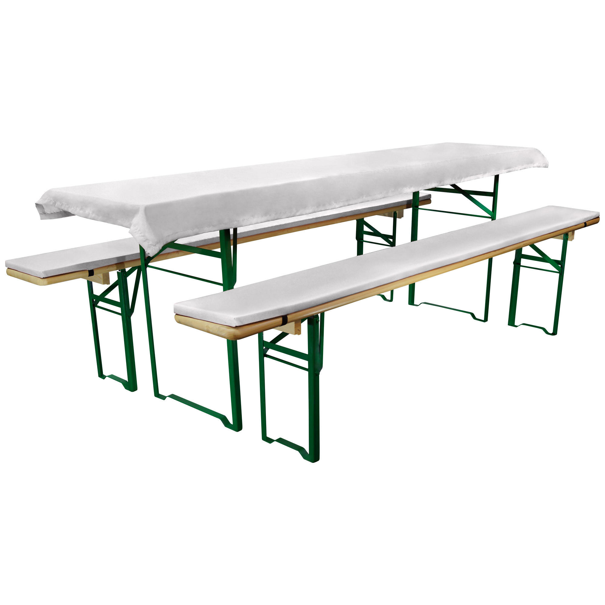 Beautissu Bierbankauflage Weiß 50x1x220 cm