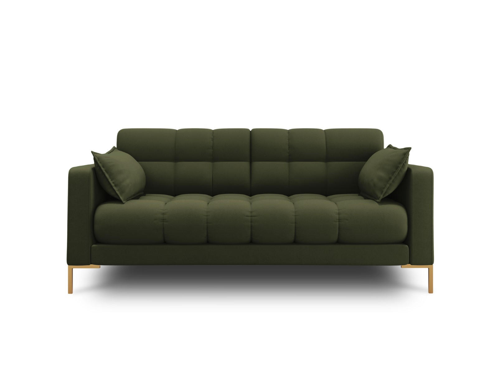 SOFA Mamaia aus strukturiertem Stoff grün 2 Sitzplätze - Grün, Textil (92/75/152cm) - Micadoni