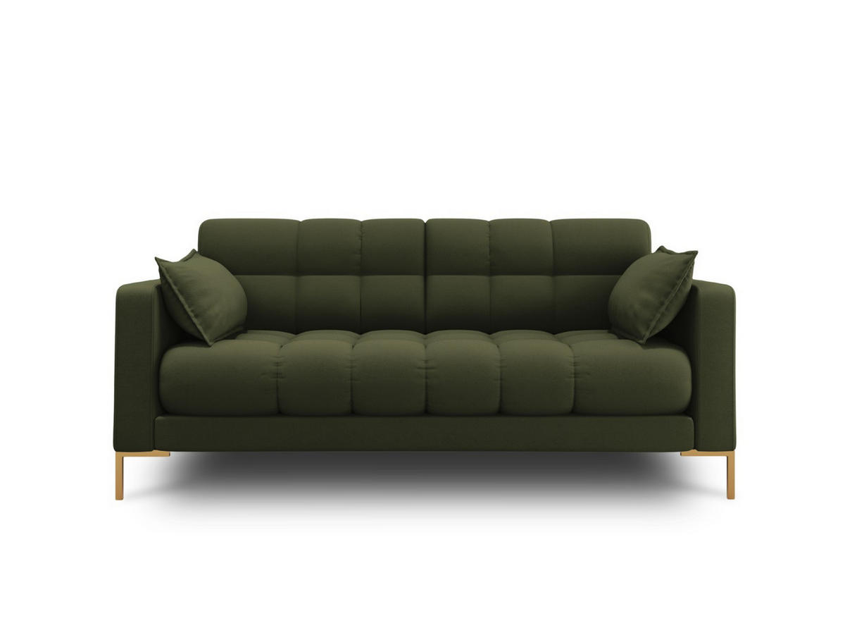 SOFA Mamaia aus strukturiertem Stoff grün 2 Sitzplätze - Grün, Textil (92/75/152cm) - Micadoni