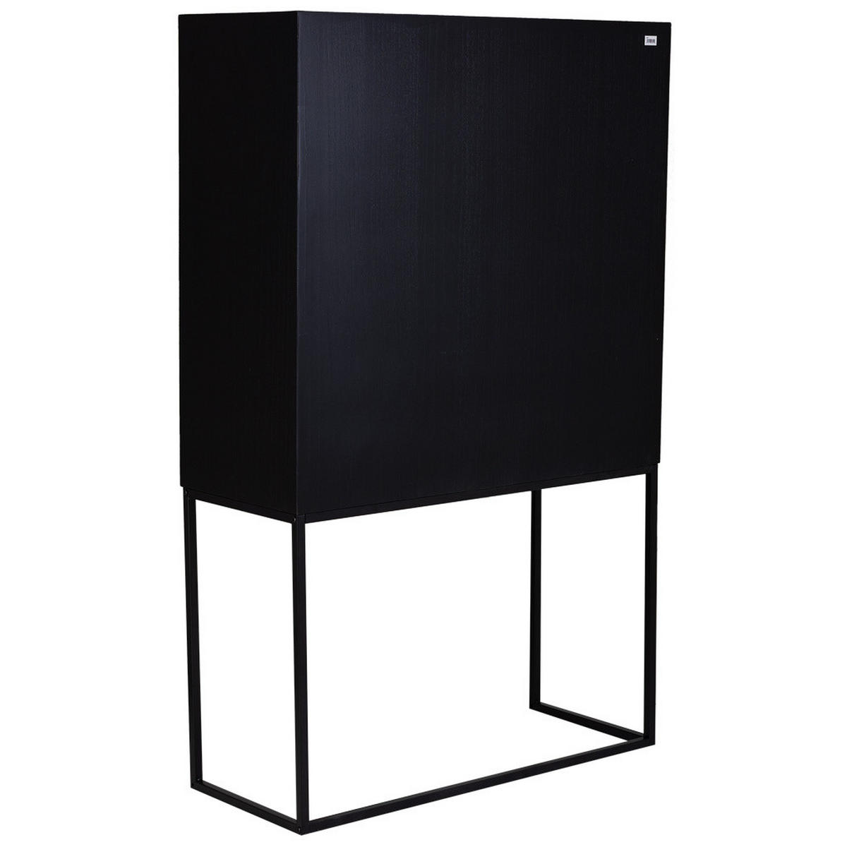 HIGHBOARD mit 2-türiger aus holz und metall 100x40x160 cm - Braun, Holz (100/160/40cm) - Wanderlust