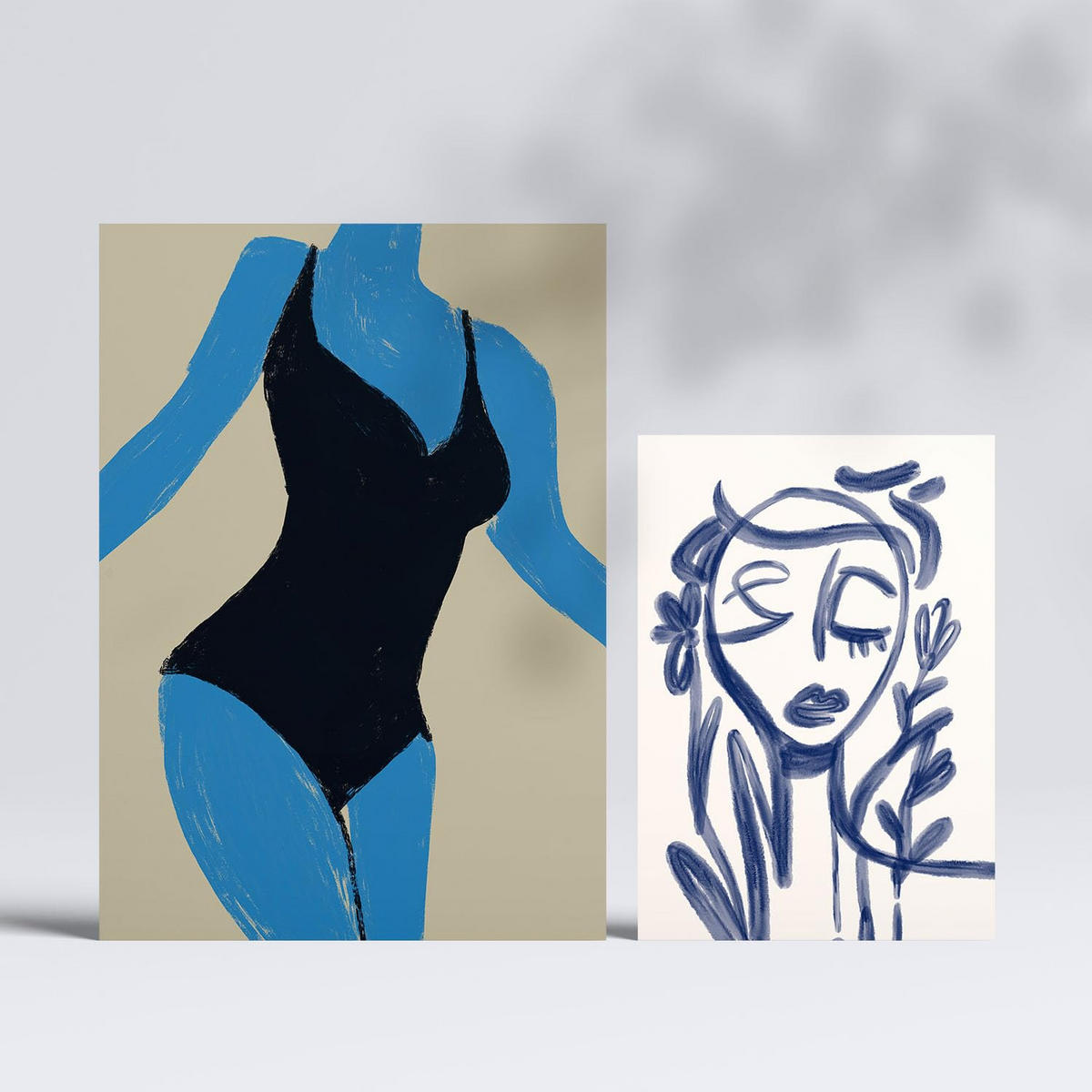 POSTER Set Mit 6 Mettle Körper 1 In Weibliche Zusammenfassung A3 & A4 Rahmenlos - Klar, Papier (29/3cm) - Nacnic