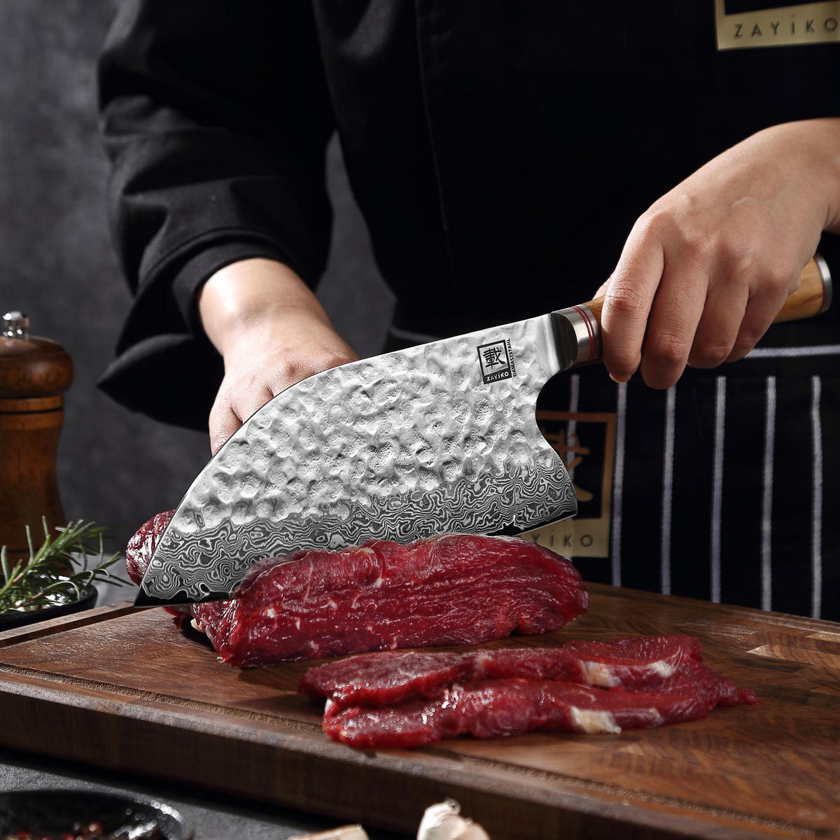 KOCHMESSER CHAI DAO 20 cm - Braun, Holz/Metall (34cm) - Zayiko