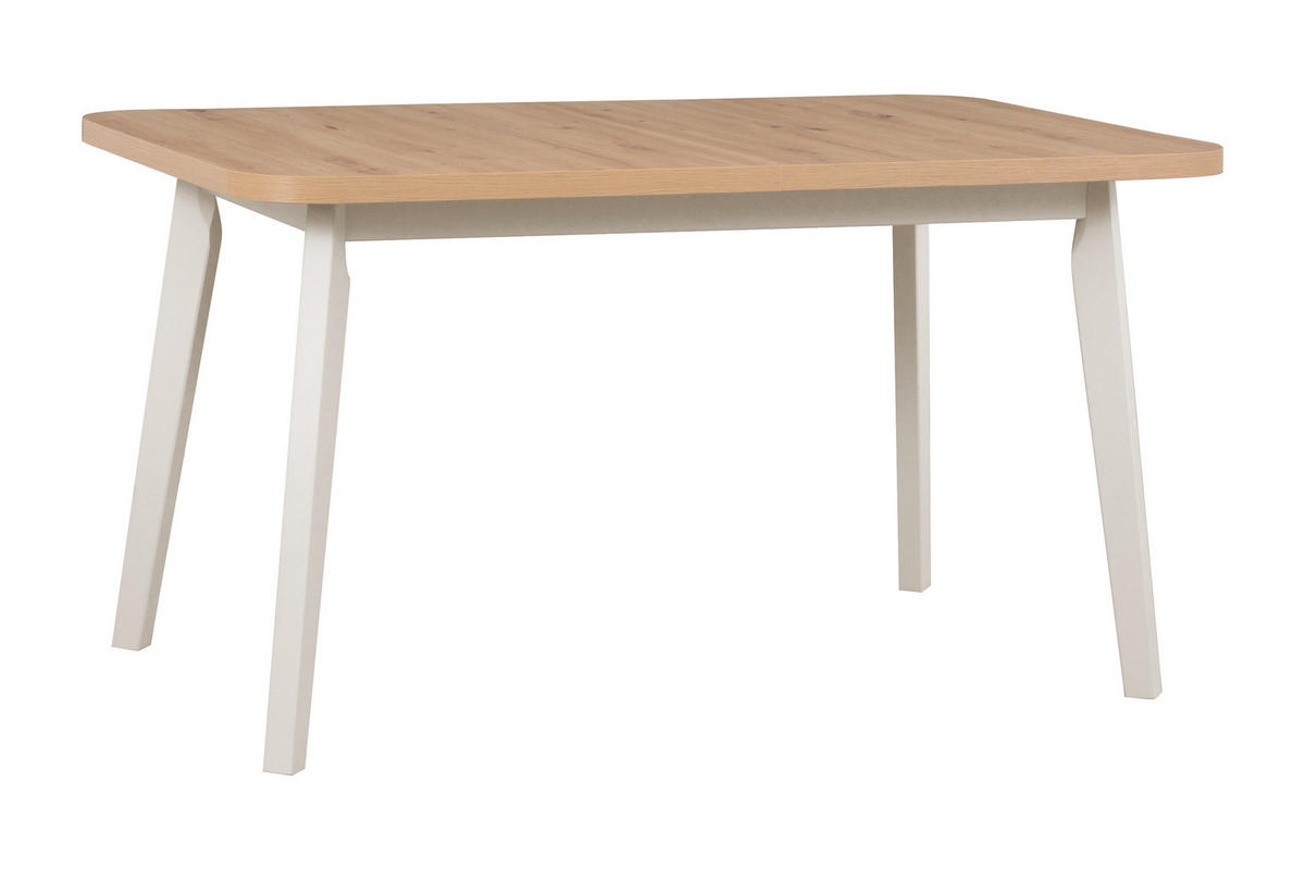 ESSTISCH Oslo 6 - Beige/Eiche Artisan, Holz (80/140/75cm) - Leaf Design