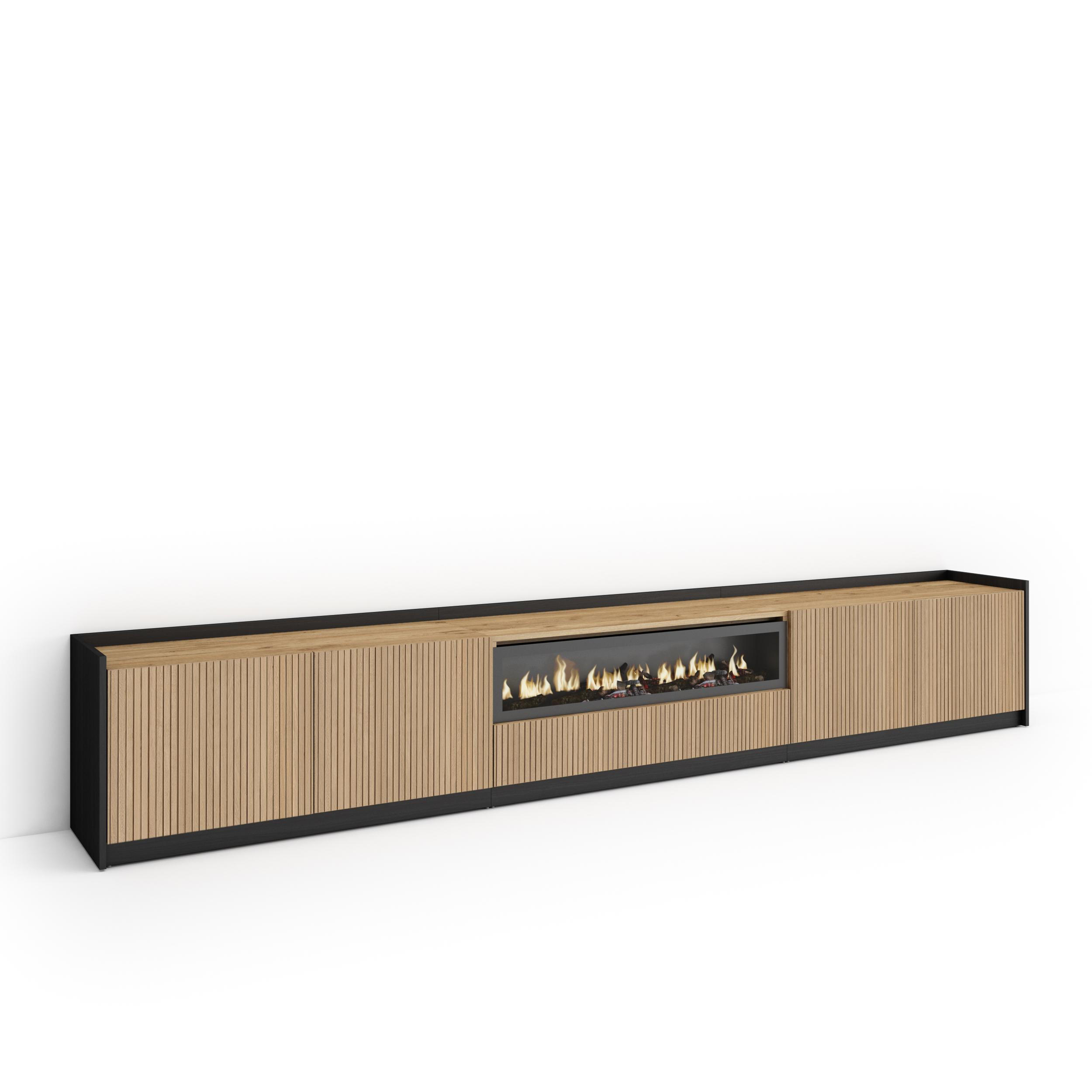 Skraut Home Lowboard, Eiche 310x50x37 cm