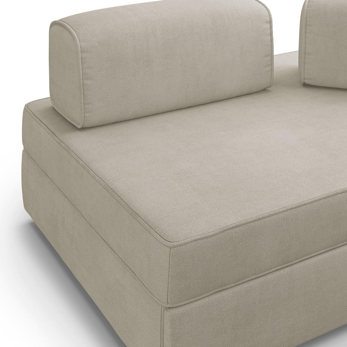 LINEARSOFA Liberty ausziehbar - Creme, Textil (200/42/105cm) - Divani.store