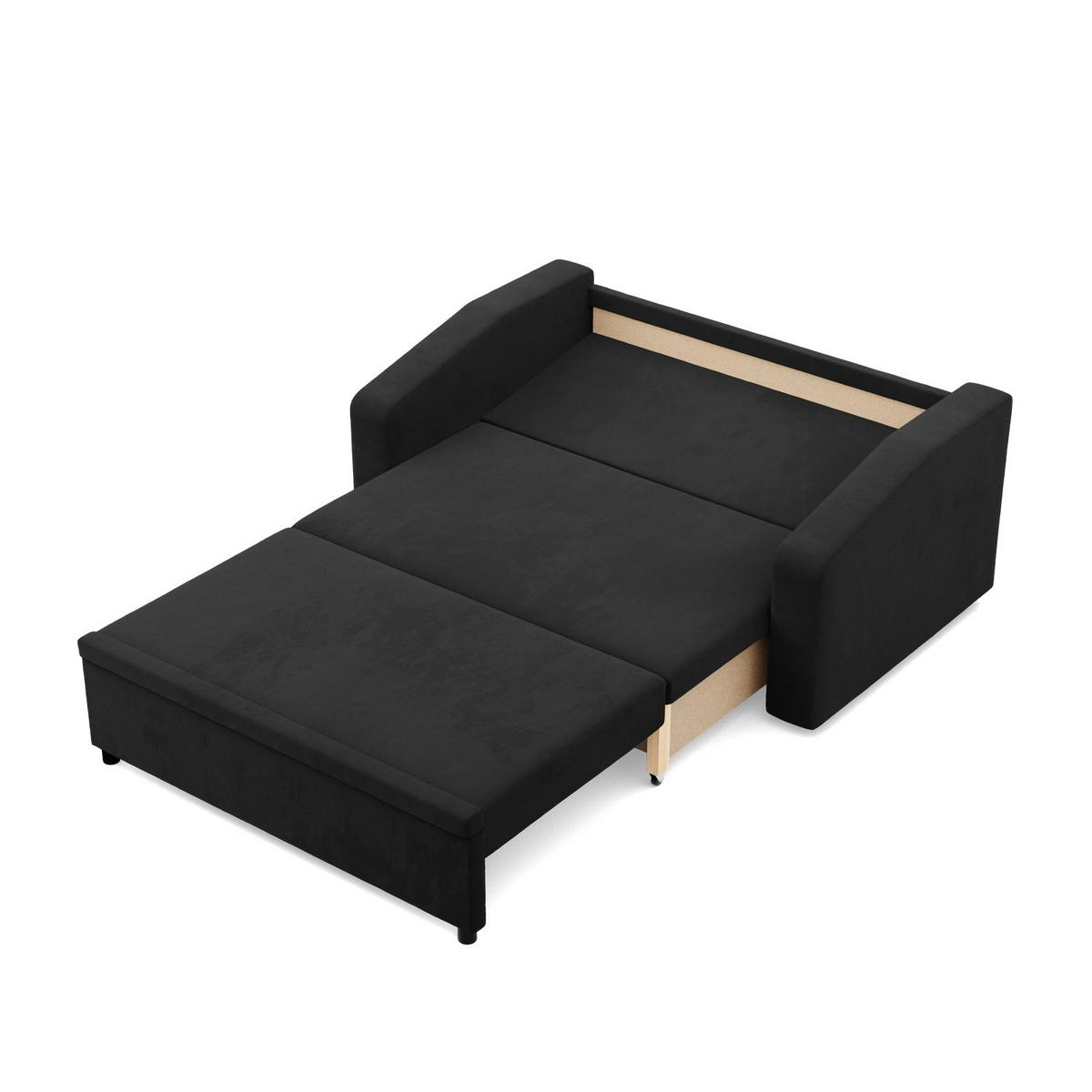 SOFA 2-SITZER MIT SCHLAFFUNKTION NEO, Schwarz - Schwarz, Textil (148/90/87cm)