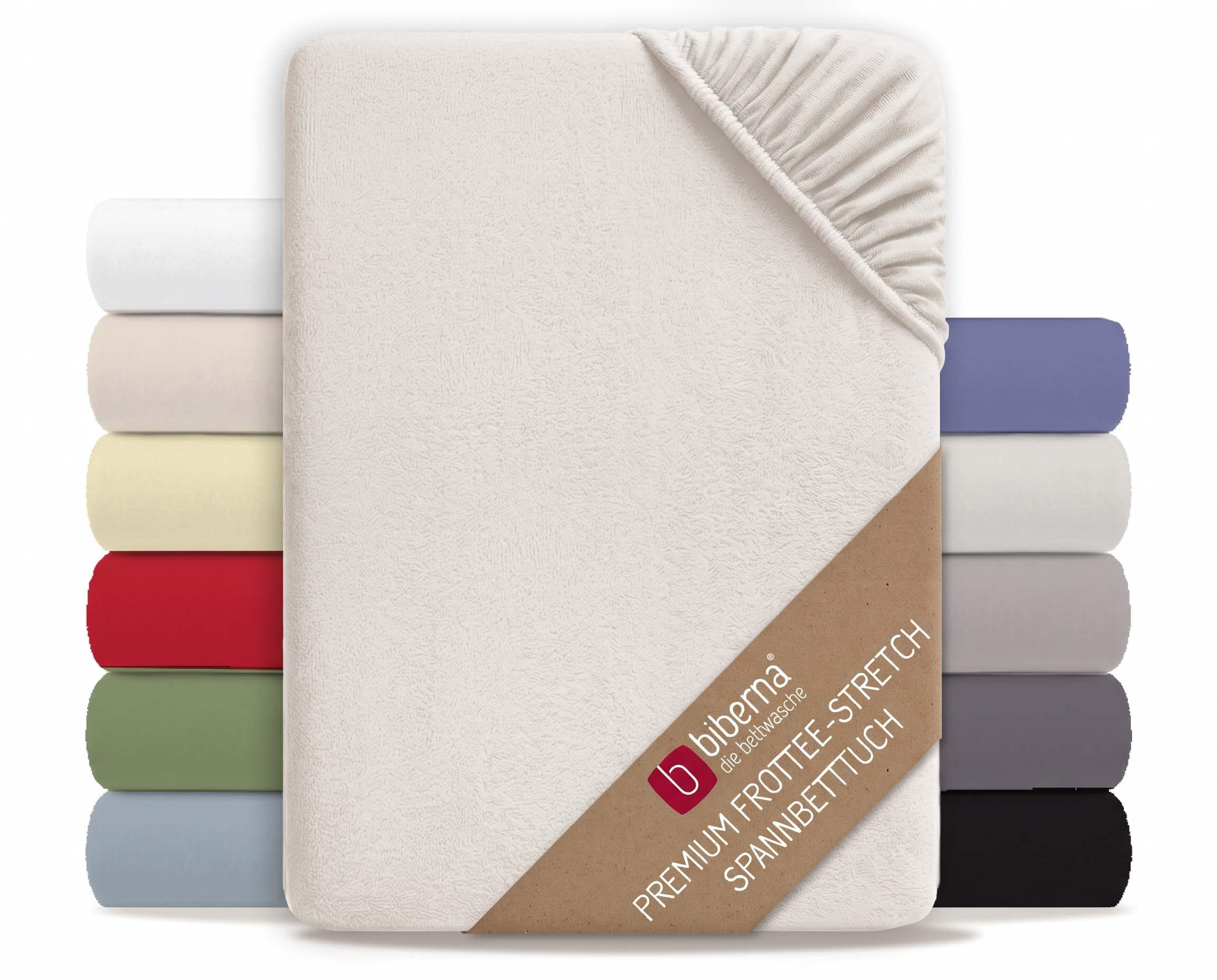 SPANNBETTTUCH Premium Frottee grau, 140x200 cm - 160x200 cm - Grau, Textil (160/200cm) - biberna