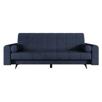 SCHLAFSOFA Zuri - Schwarz/Dunkelblau, Holz/Textil (240/93/91cm) - MIRJAN24