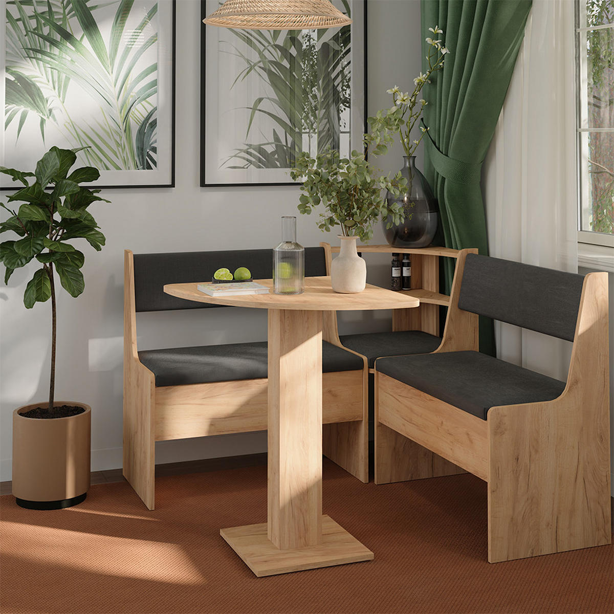 JEDÁLENSKÝ STÔL Roman, Dub Goldkraft, 60 x 60 cm - dub medový, kompozitné drevo (60/60/75cm) - Vicco
