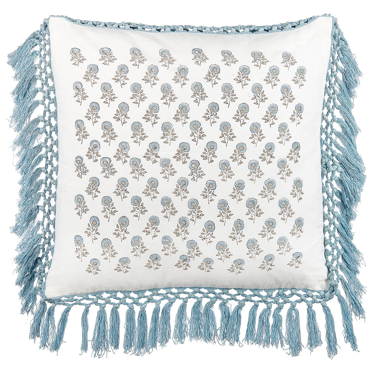 DEKOKISSEN 2er-Set Weiß 45/45 cm Pallida - Weiß, Naturmaterialien/Textil (45/45cm) - Beliani