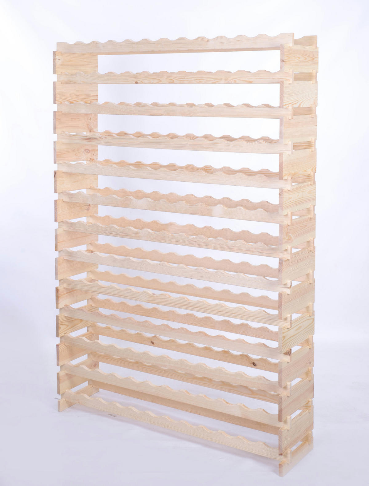 WEINREGAL VINOTECA FLEX PRO HxBxT 177x123x28cm 156 Flaschen auf 13 Ebenen Natur unbehandelt - Naturfarben, Holz (123/177/28cm) - PROREGAL