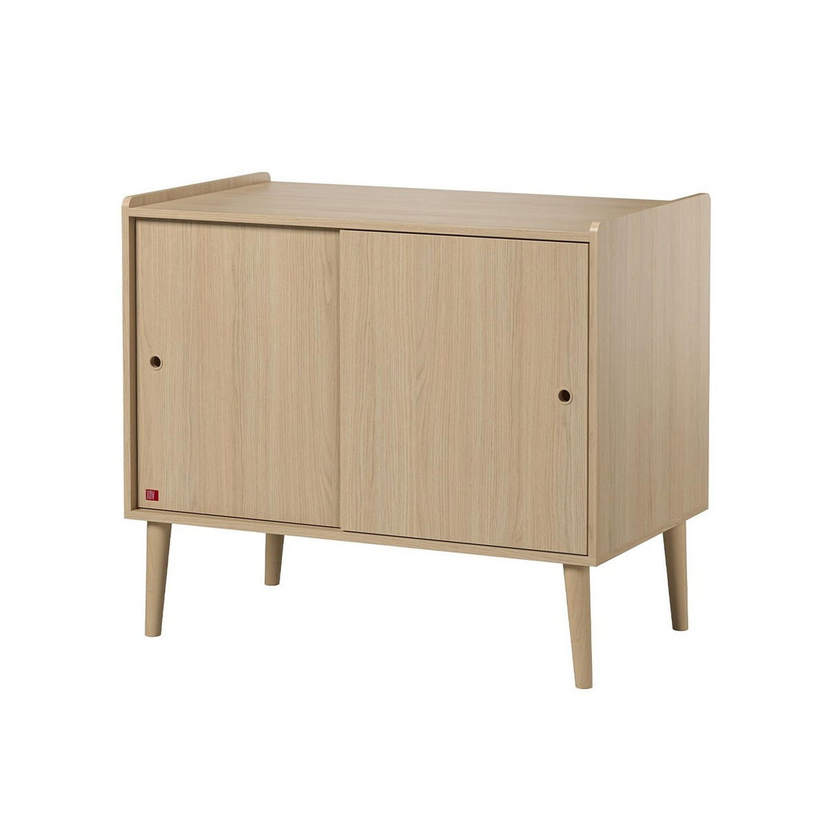 SIDEBOARD mit 2 Schiebetüren im Eichendekor L100 cm - Retro - Eichefarben, Holzwerkstoff (51/85/100cm) - Calicosy