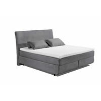 BOXSPRINGBETT 180x200, 7‑Zonen-Tonnentaschenfederkern & H30-Topper, Cordbezug - Beige/Creme, Kunststoff/Textil (180/200cm) - ed exciting design